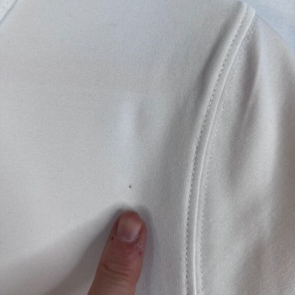 Ariat White Mesh Short Sleeve Athletic Active Top Tee Basic Neutral Size Large - Picture 11 of 11